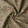 Printed Cotton GIARDINI Black Coffee / Multicolored